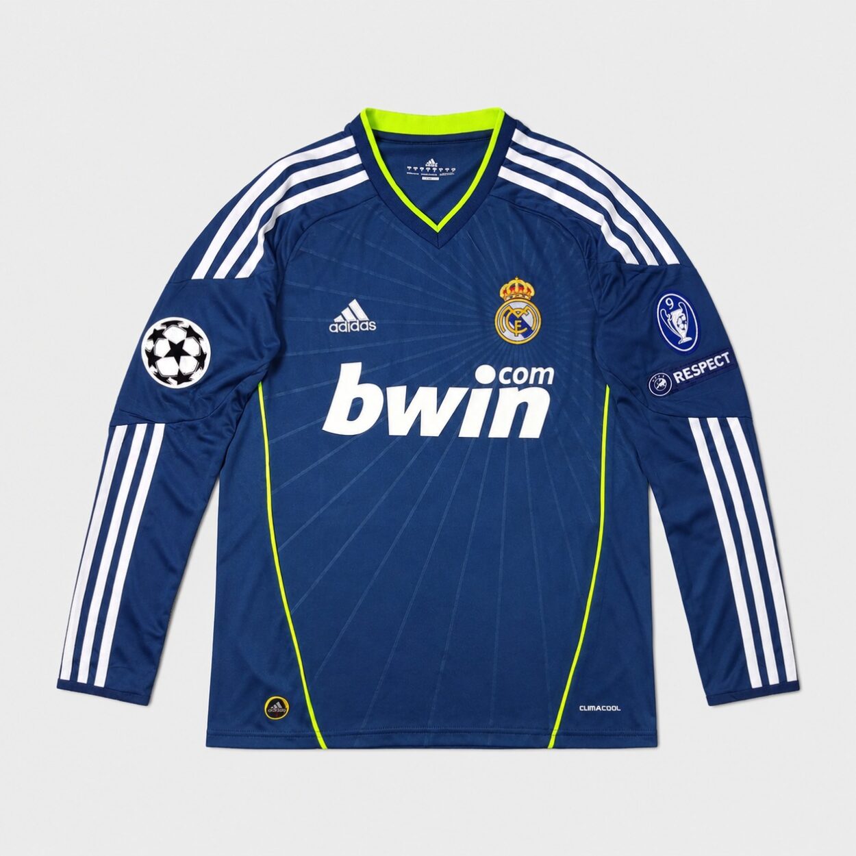REAL MADRID 2010 2011 VISITA MANGA LARGA CAMISETA 1